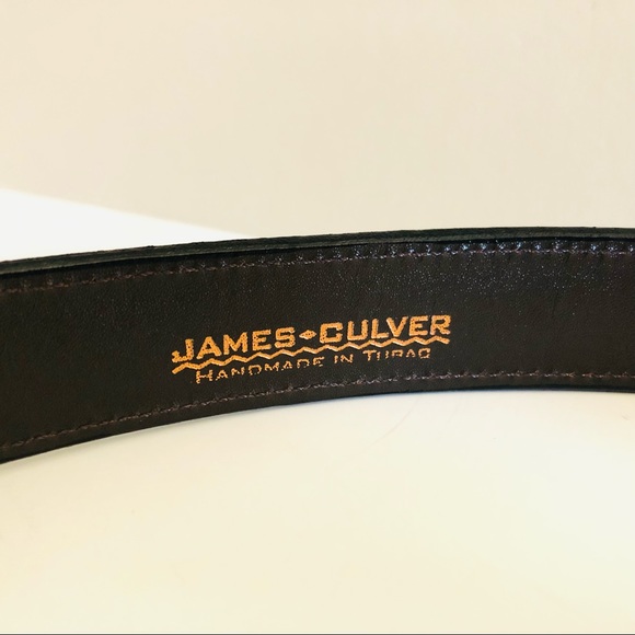 James Culver Embossed Leather Women’s Belt Size M. Gently Used. - Picture 2 of 6